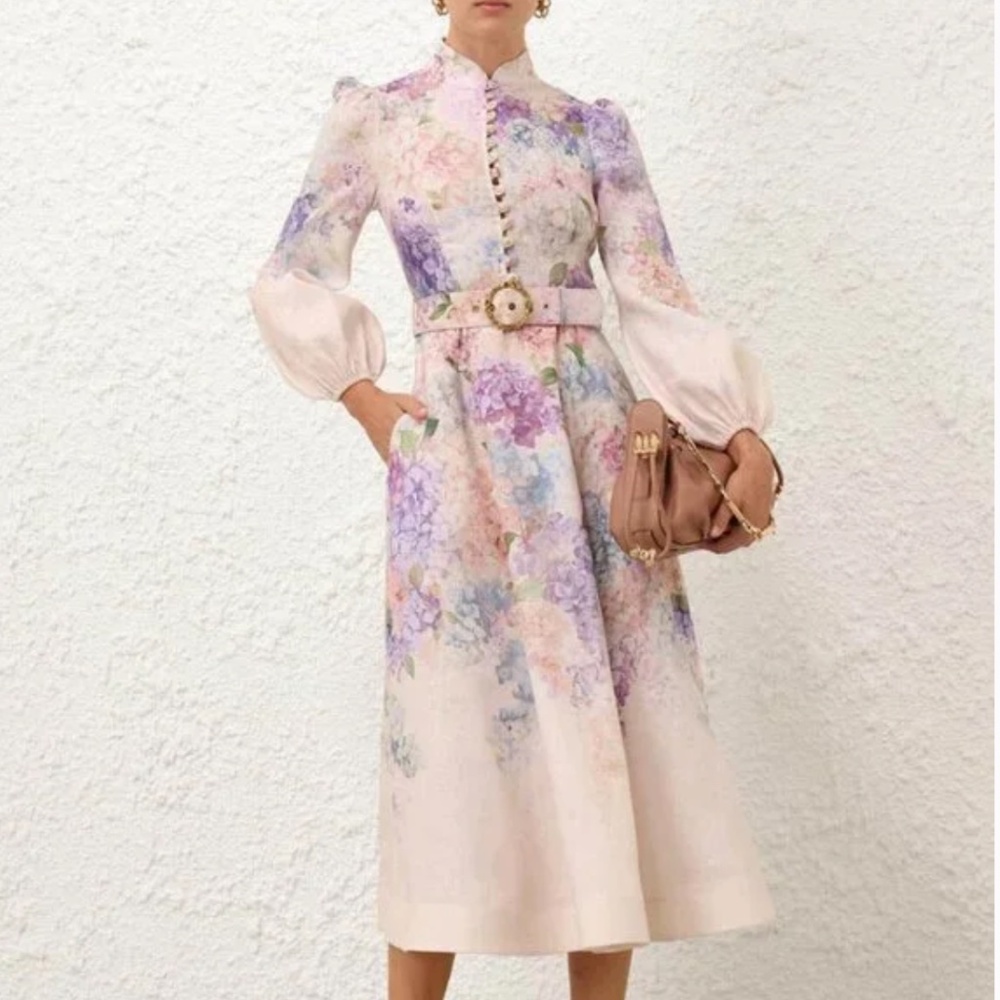 Zimmermann Dawning Buttoned Midi Dress